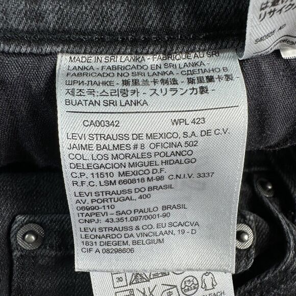 Levi's 505 STRAIGHT LEG Womens Size 8 Black Mid Rise Jeans Denim Pants 30x31 - Picture 9 of 11
